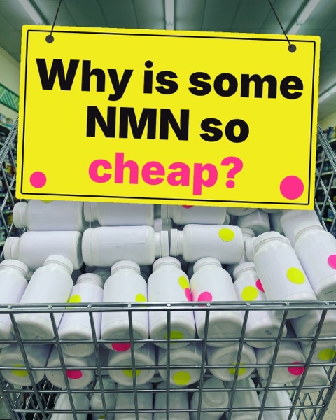 Opening slide of the NMN-99 video Why is some NMN so cheap?