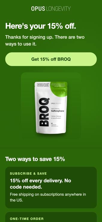 Top of Site email 1, BROQ lead on a phone. Tap to see all of it.
